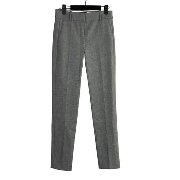 NWT J.Crew 365 Cameron Slim Straight Ankle Trouser Flat Front Faux Pocket 0 Grey - Picture 13 of 15